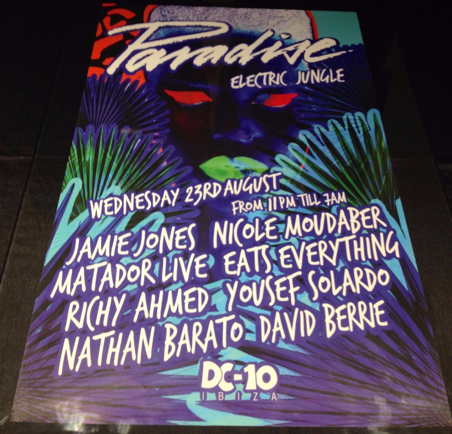 PARADISE 2017 JAMIE JONES @ DC-10 CLUB - IBIZA CLUB POSTERS - TECHNO MUSIC DJ - Picture 11 of 16