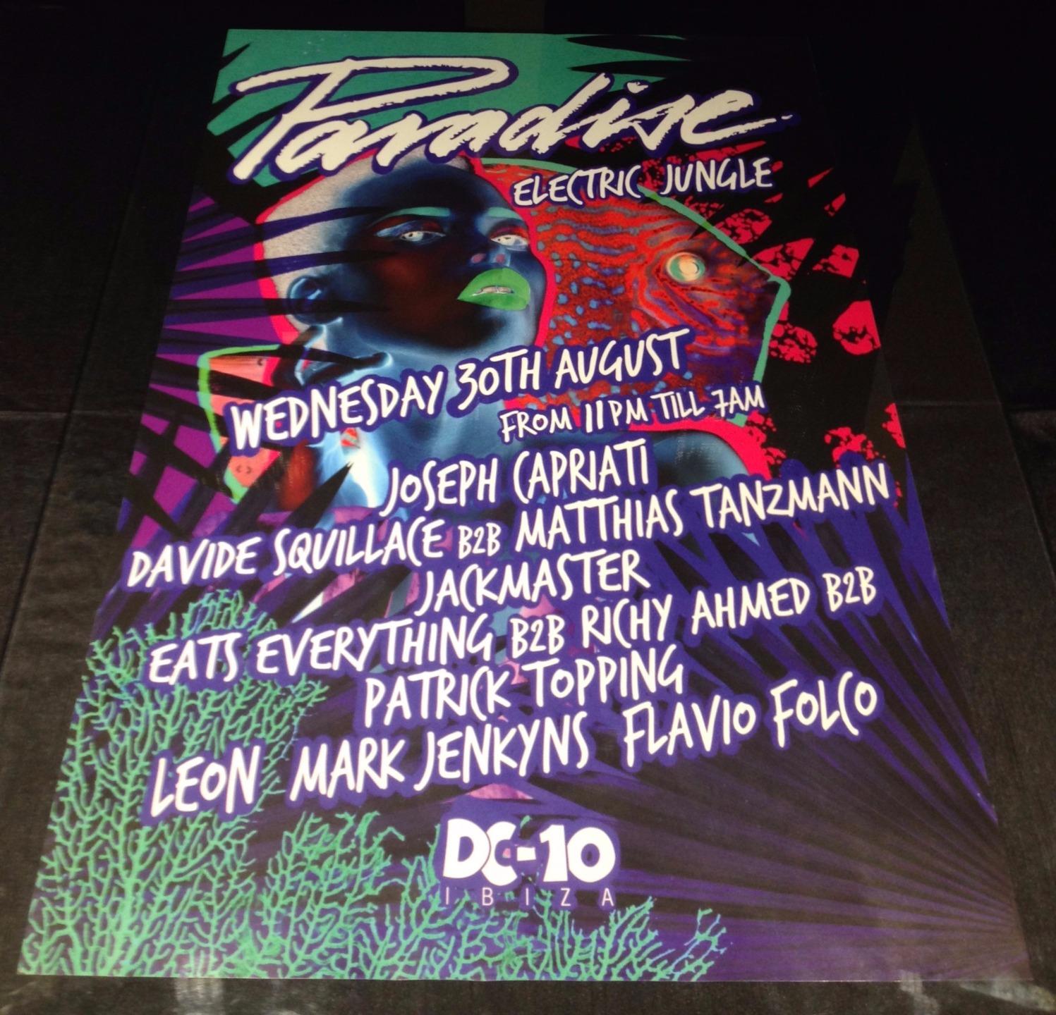 PARADISE 2017 JAMIE JONES @ DC-10 CLUB - IBIZA CLUB POSTERS - TECHNO MUSIC DJ - Picture 12 of 16