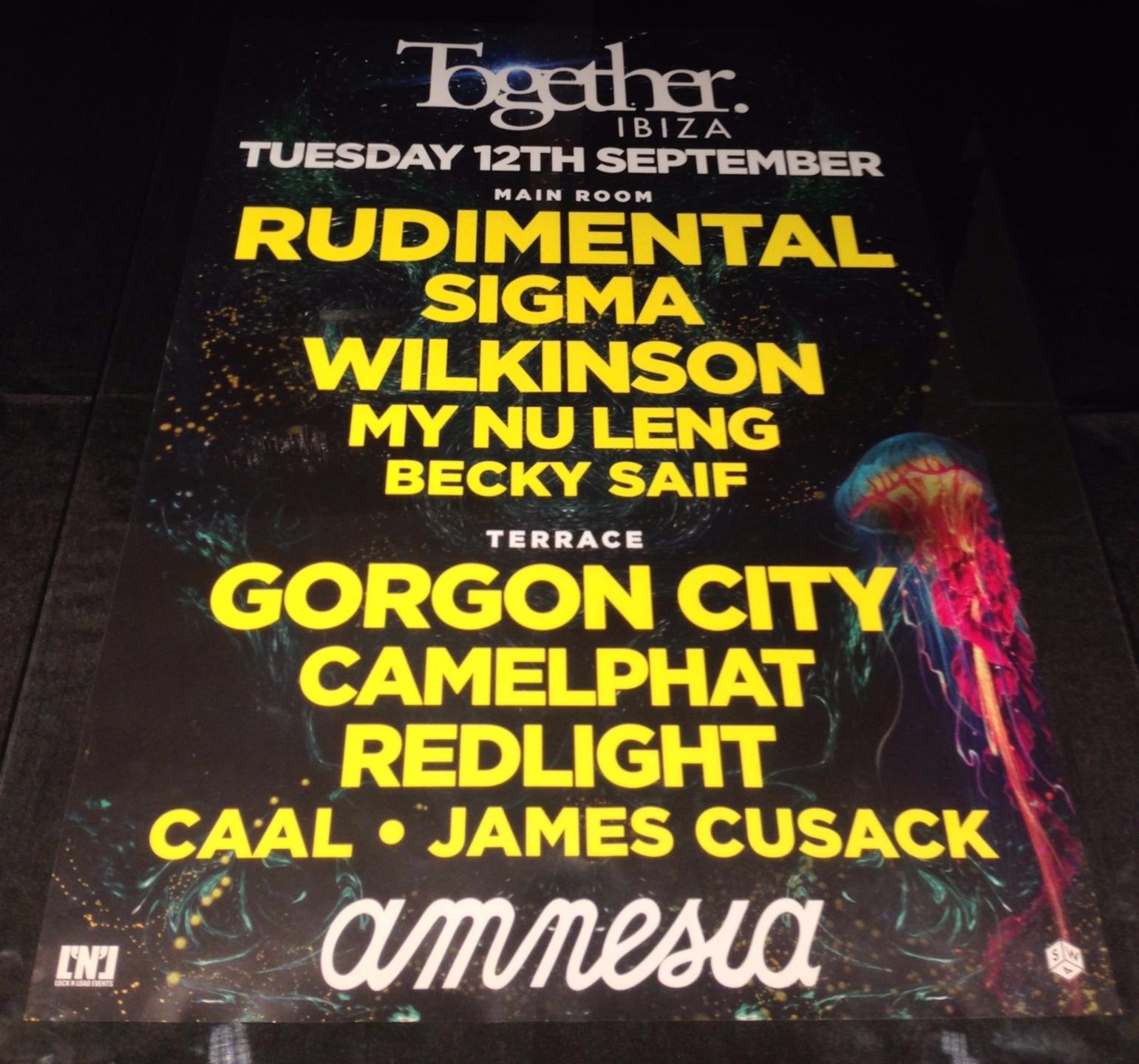 TOGETHER 2017 @ AMNESIA CLUB - IBIZA CLUB POSTERS - DNB HOUSE MUSIC DJ - Picture 14 of 15