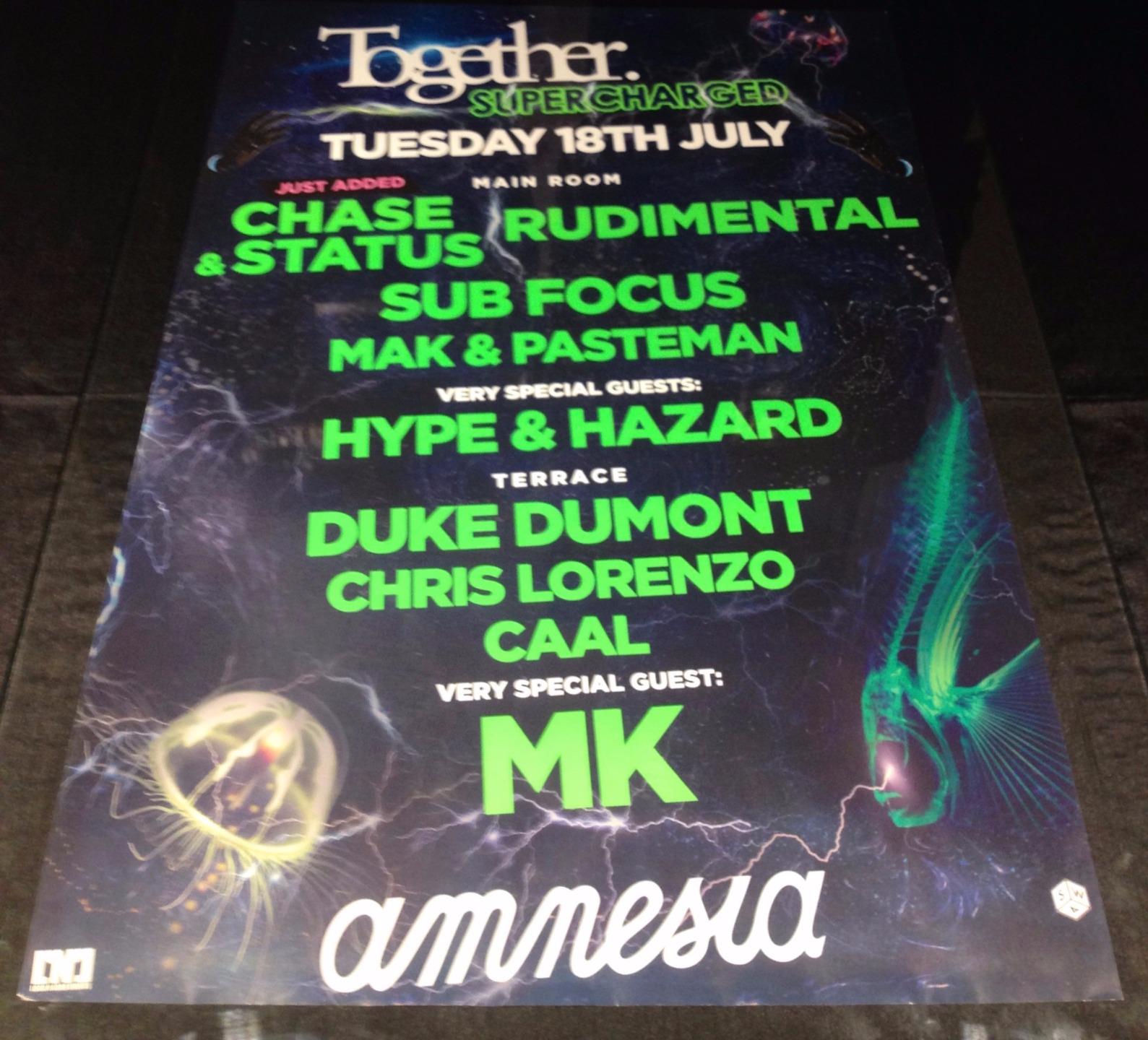 TOGETHER 2017 @ AMNESIA CLUB - IBIZA CLUB POSTERS - DNB HOUSE MUSIC DJ - Picture 7 of 15