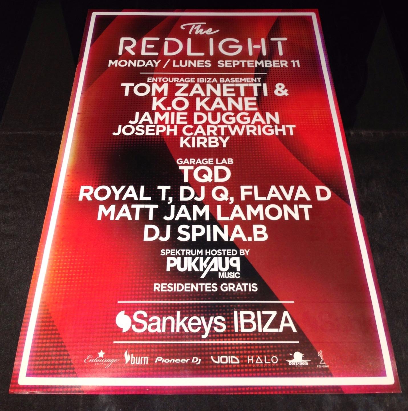 REDLIGHT 2017 @ SANKEYS CLUB - IBIZA CLUB POSTERS - DJ UKG GARAGE GRIME MUSIC - Picture 13 of 14
