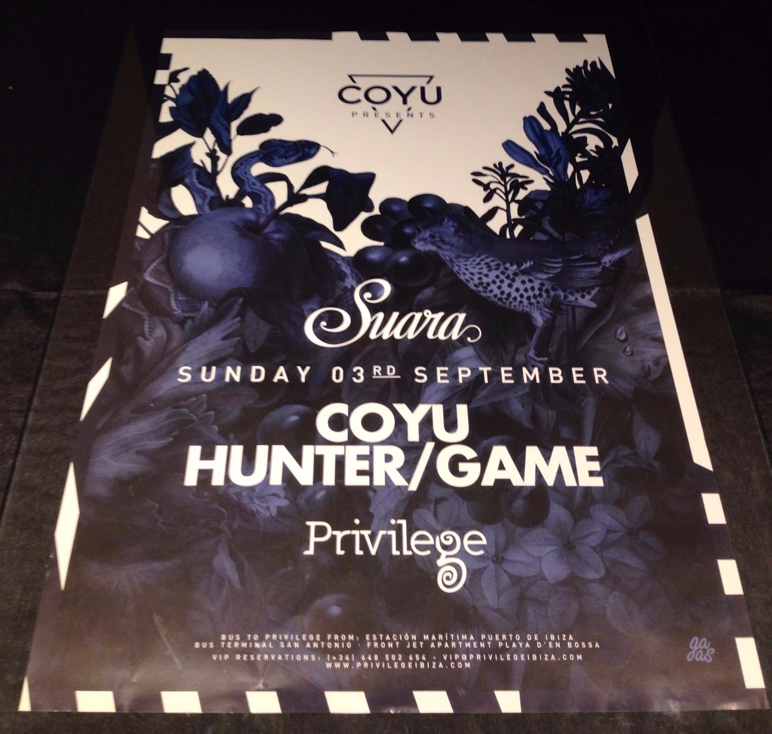 SUARA 2017 COYU @ PRIVILEGE CLUB - IBIZA CLUB POSTERS - HOUSE MUSIC DJ - Picture 7 of 7