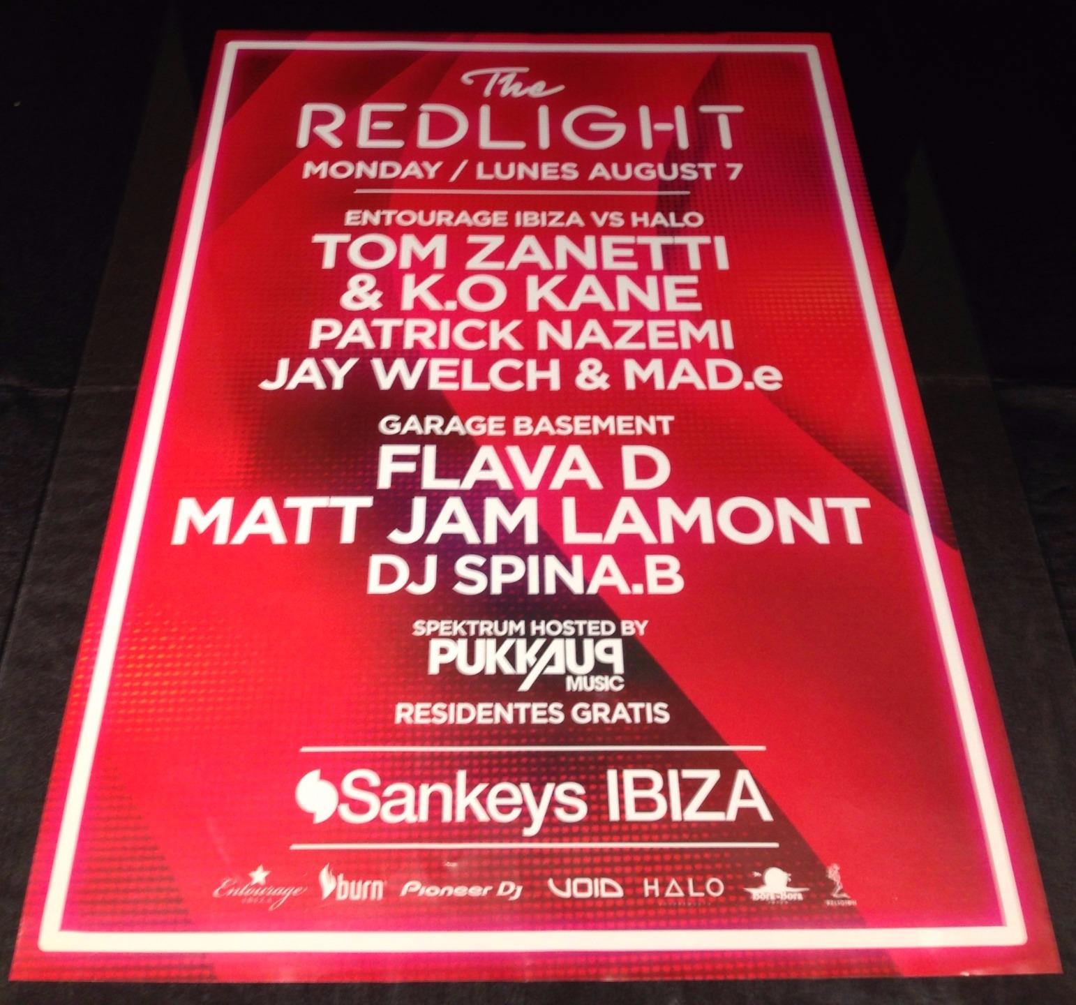 REDLIGHT 2017 @ SANKEYS CLUB - IBIZA CLUB POSTERS - DJ UKG GARAGE GRIME MUSIC - Picture 8 of 14