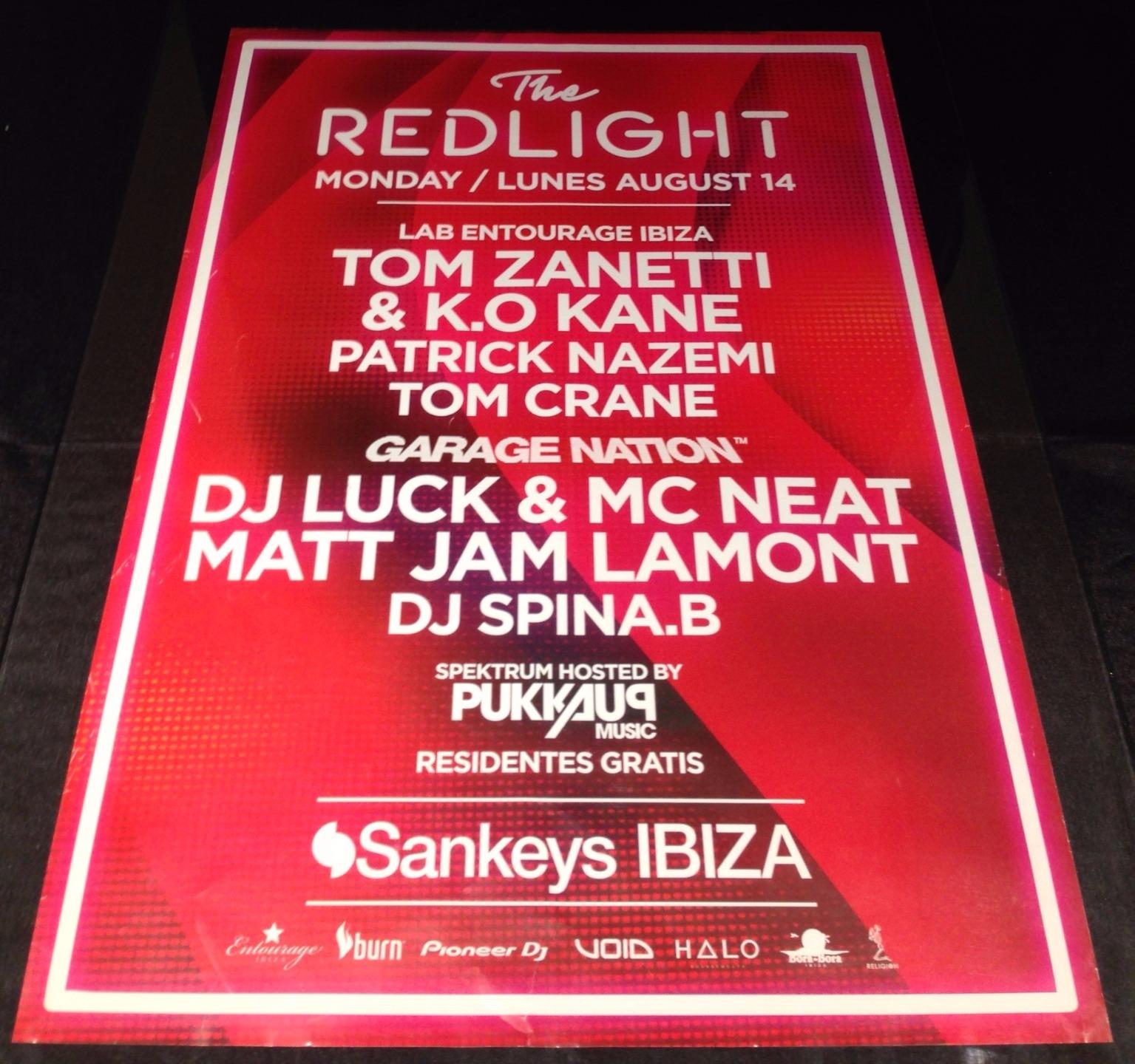 REDLIGHT 2017 @ SANKEYS CLUB - IBIZA CLUB POSTERS - DJ UKG GARAGE GRIME MUSIC - Picture 9 of 14