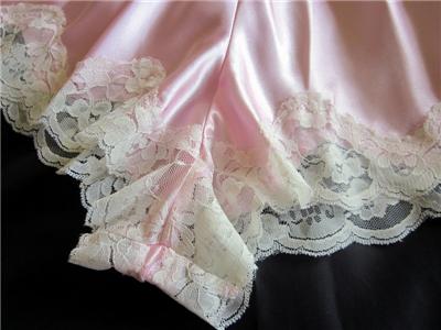 Lacy Pink Slinky Satin French Knickers Sexy Panties All Sizes Vintage ...