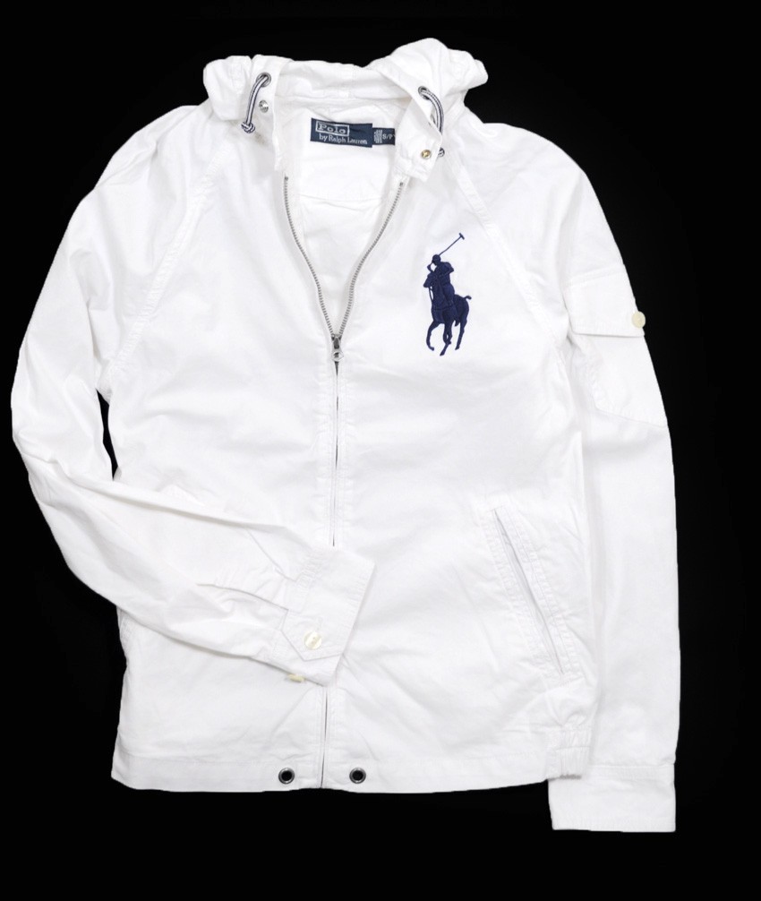 NWT Ralph Lauren POLO Mens Big Pony WINDBREAKER Jacket NEW! WHITE | eBay