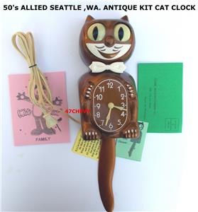 Rare 50s Antique Allied Electric Original Vintage Copper Kit Cat