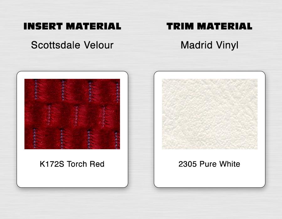 Chevy Pickup Seat Upholstery for Front Bench with White Accents -1955-1959 - Picture 8 of 10