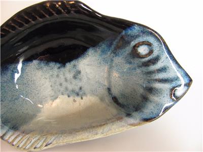 Leon Kula Fish Bowl Blue Hand Thrown Art Pottery Large Key West Signed ...