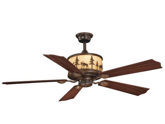 Details About 56w Ceiling Fan Vaxcel Yellowstone Rustic Country Lodge Remote Light Fn56305bbz