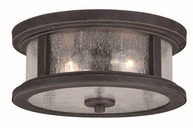 Details About 2 Light Rust Iron Cumberland Vaxcel Flush Mount Ceiling Lighting Fixture T0290