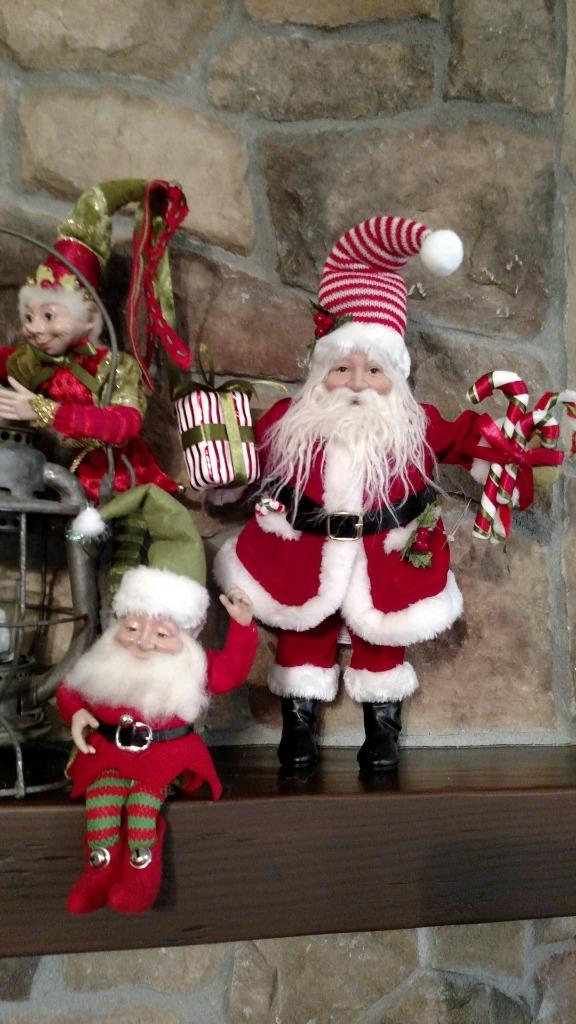 NWT RAZ 14" SANTA with Presents & Candy Canes Christmas FIGURE Prop Display