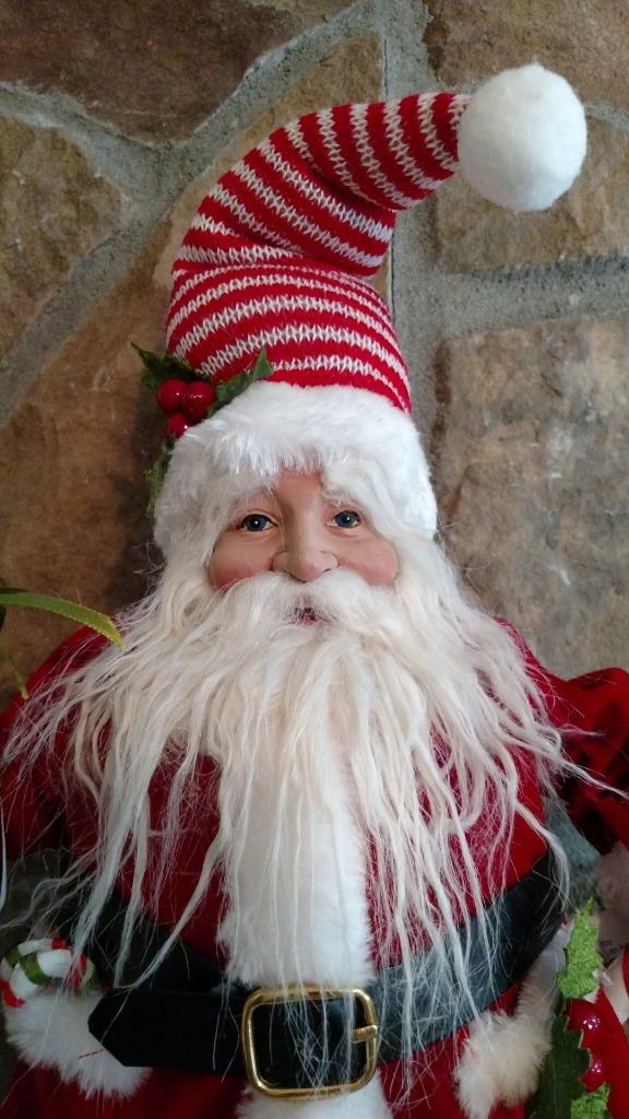 NWT RAZ 14" SANTA with Presents & Candy Canes Christmas FIGURE Prop Display