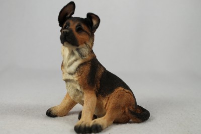 alsatian puppy dog sitting figurine by country artists retired