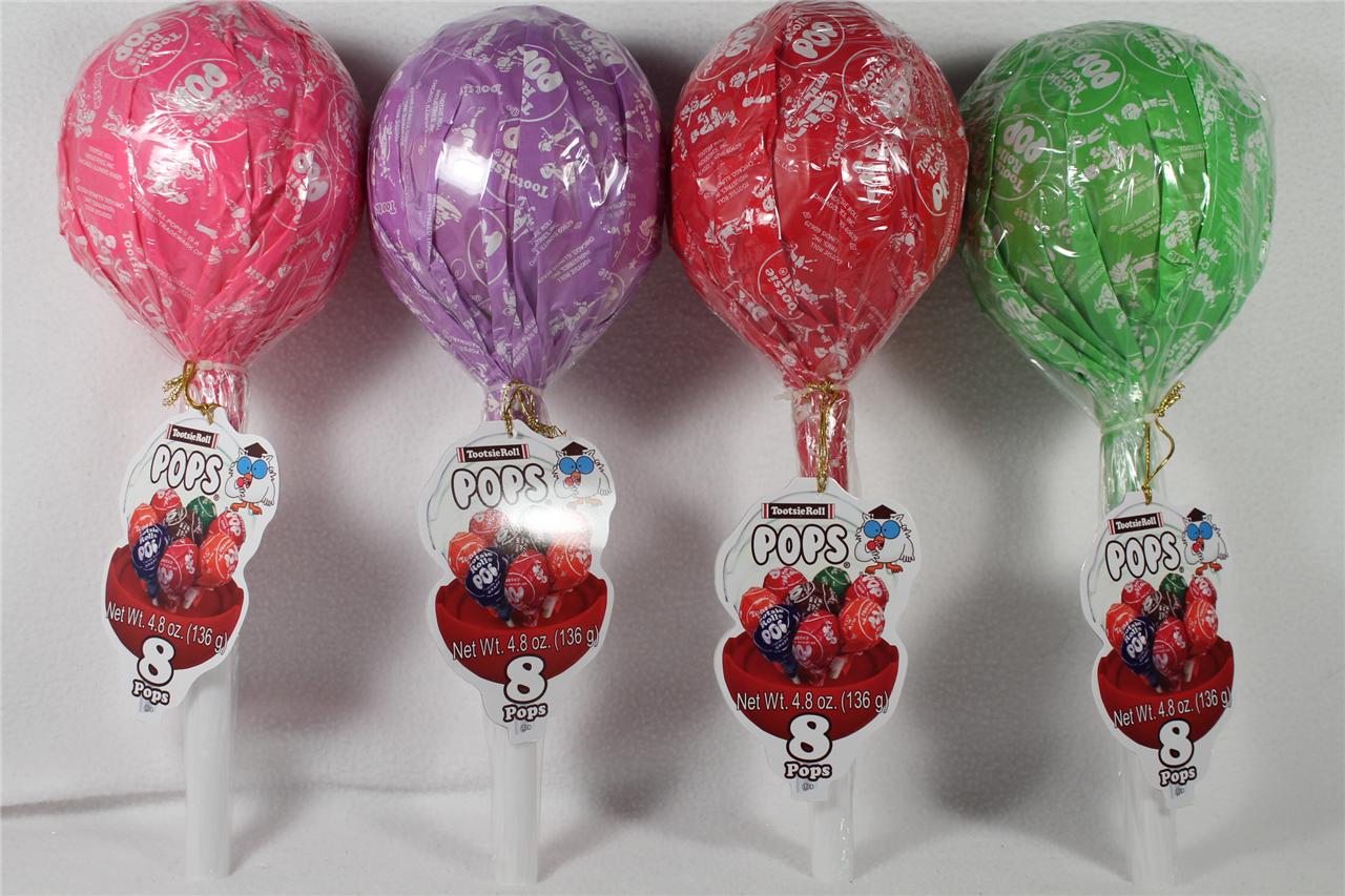 roll pops 8 individual suckers inside a giant tootsie pop new in