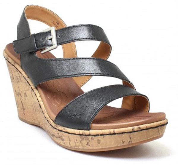 B.O.C. by Born Women's Pretty, Strappy Stylish Cork High Wedge Sandals ...