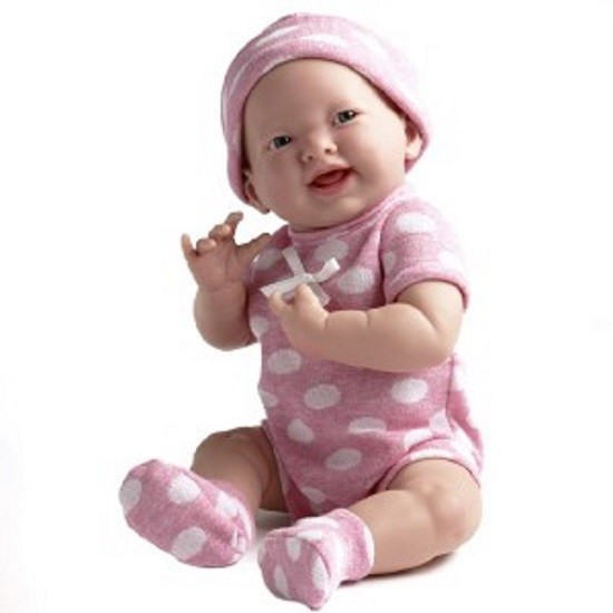Berenguer La Newborn First Day Pink Polka-Dot Onesie JC Toys Girl Doll ...