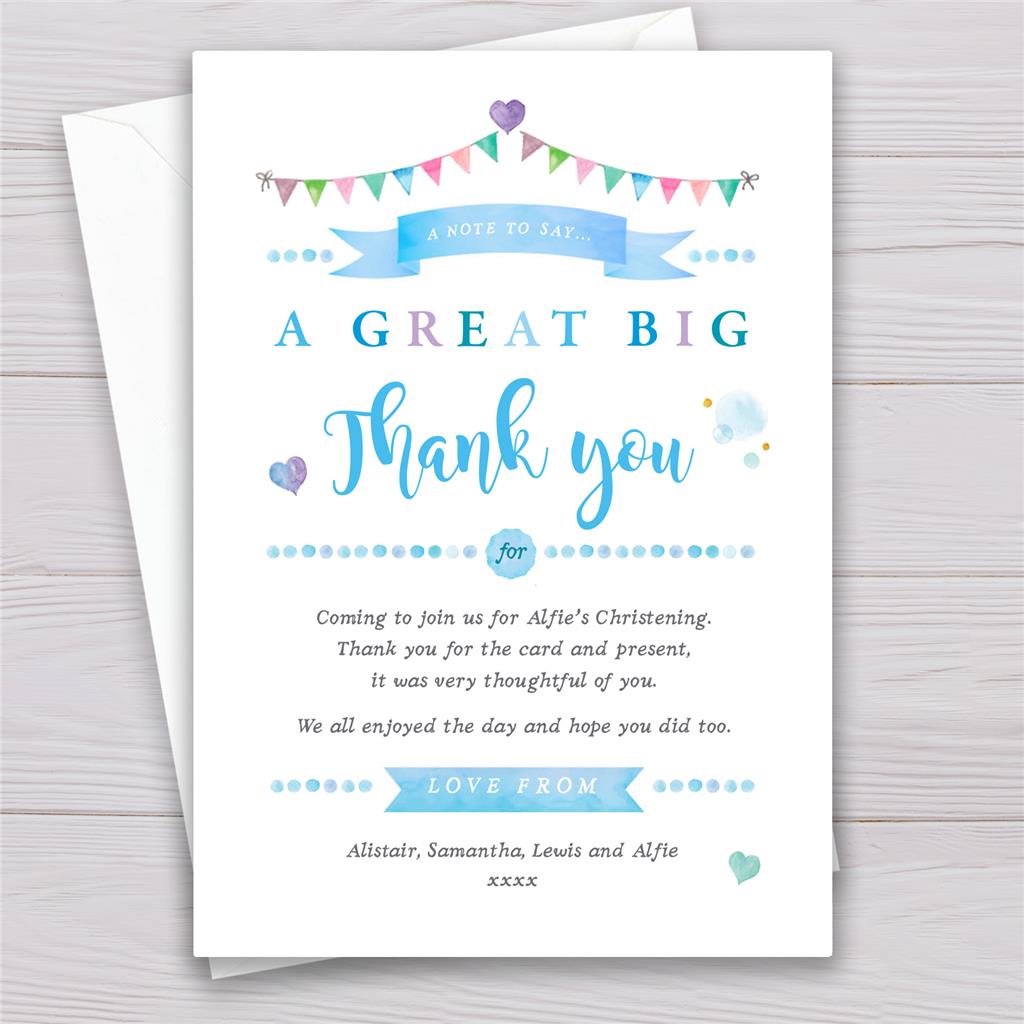 BEAUTIFUL PERSONAL OWN PHOTO CHRISTENING BAPTISM BIRTHDAY INVITATIONS/THANK YOU 