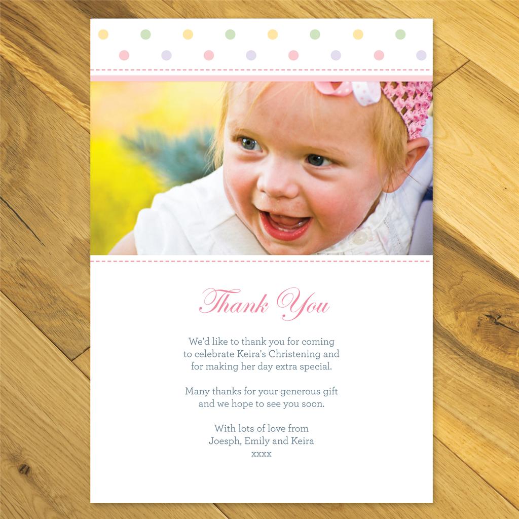Personalised Christening Naming Day Baptism Thank you cards girl boy | eBay