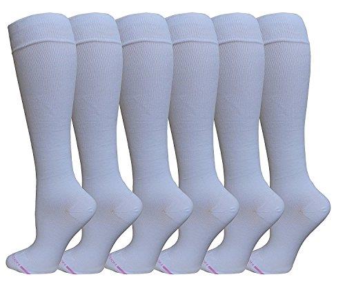 Dr. Motion Women 6 Pairs Assorted Color Gradated Compression Knee High Socks - Picture 2 of 3