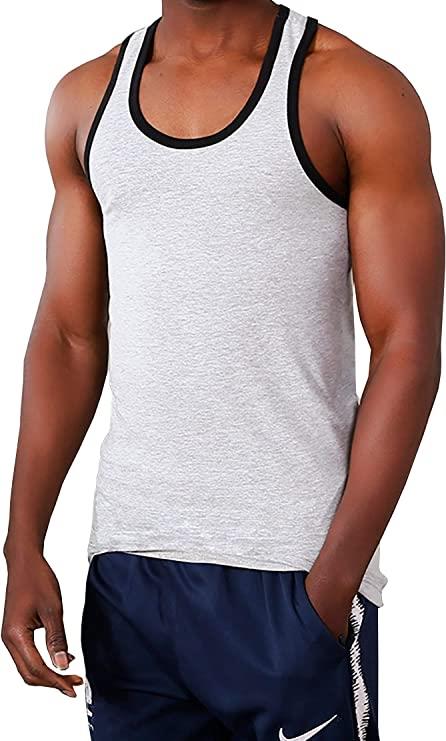 Different Touch Men's Muscle Gym Sports Workout Cotton/Spandex Tank Tops A-Shirt - Picture 2 of 3
