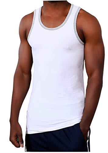 Different Touch Men's Muscle Gym Sports Workout Cotton/Spandex Tank Tops A-Shirt - Picture 3 of 3