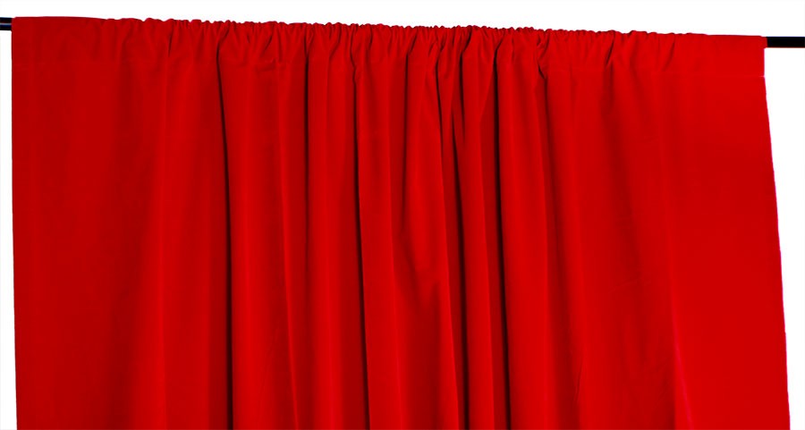 Wedding Special Event Backdrop Drapery Cherry Red Velvet 13ft Curtain Long Panel