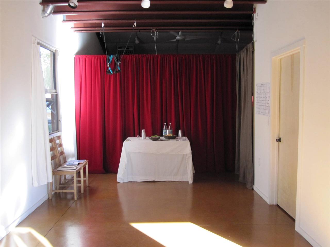 Church Stage Theater Backdrop Drapes Cherry Red Velvet 14