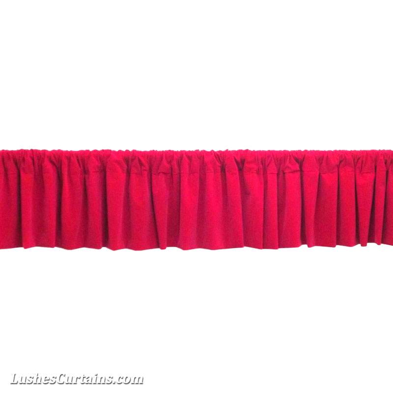 Window Treatments Fuchsia Rod Pocket Curtain Topper Velvet Valance