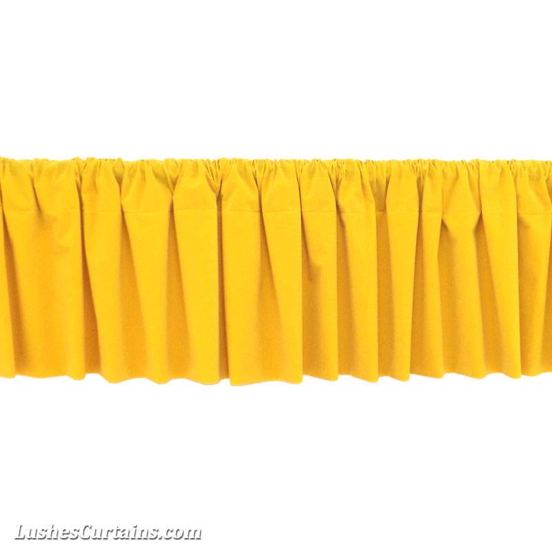 Window Treatments Yellow Rod Pocket Curtain Topper Velvet