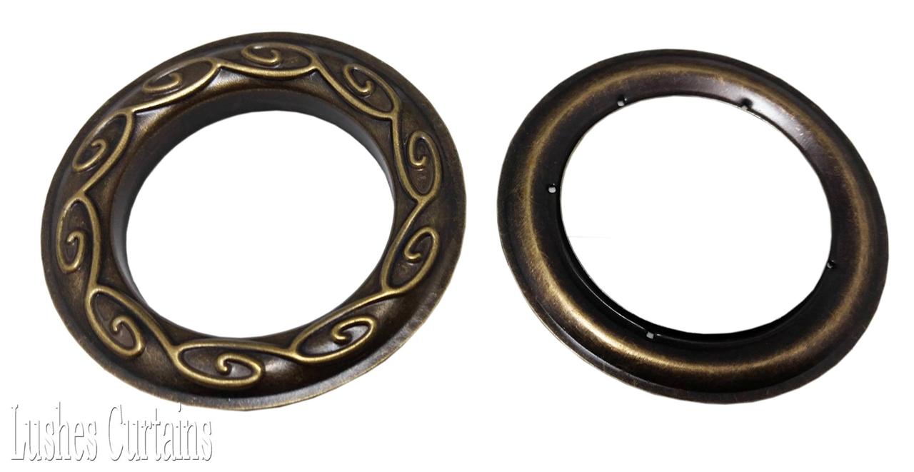 Curtain Drapery Antique Brass 12 Metal Grommet 19/16" Pack w/Washer