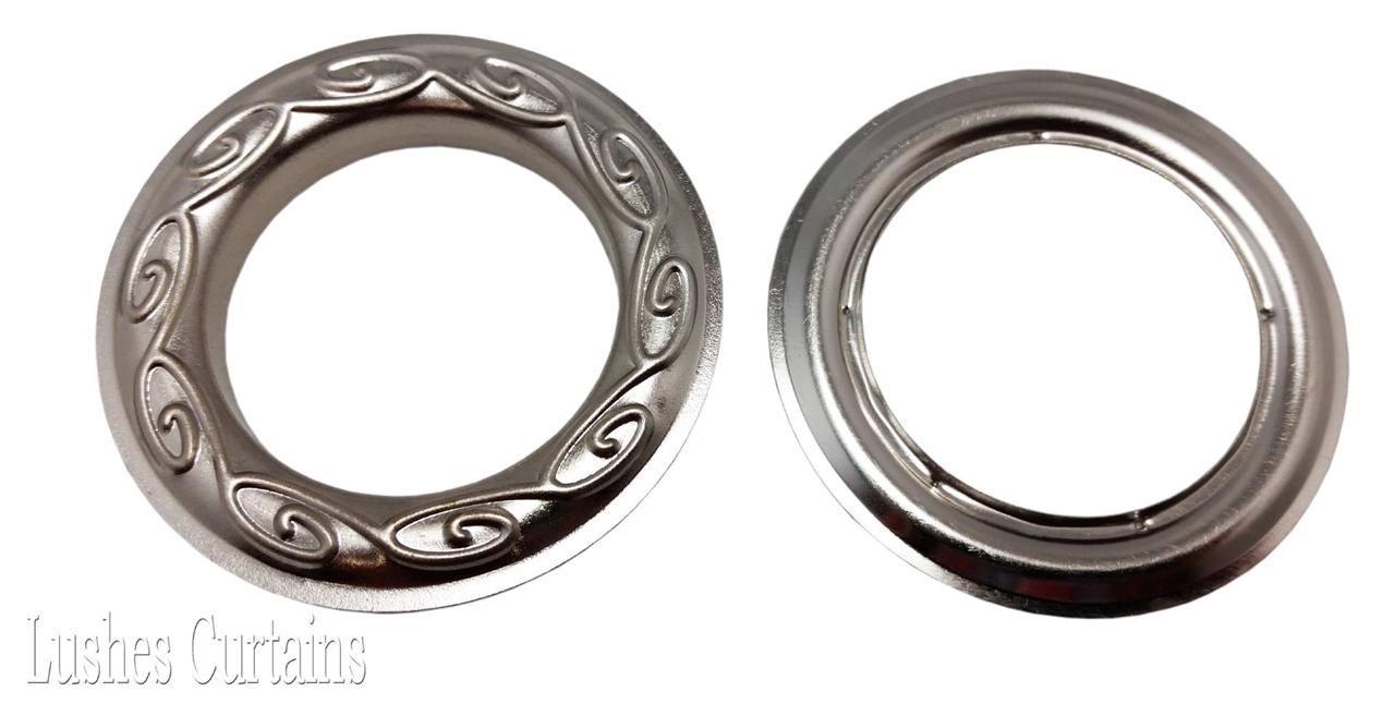 Curtain Panel Drapery Nickel 12 Metal Grommets 19/16 inch Pack w
