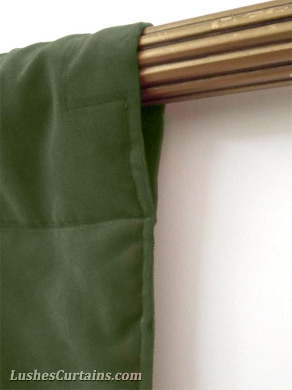 Green Velvet 11 H Curtain Extra Long Panel Sound Absorbing Theatre