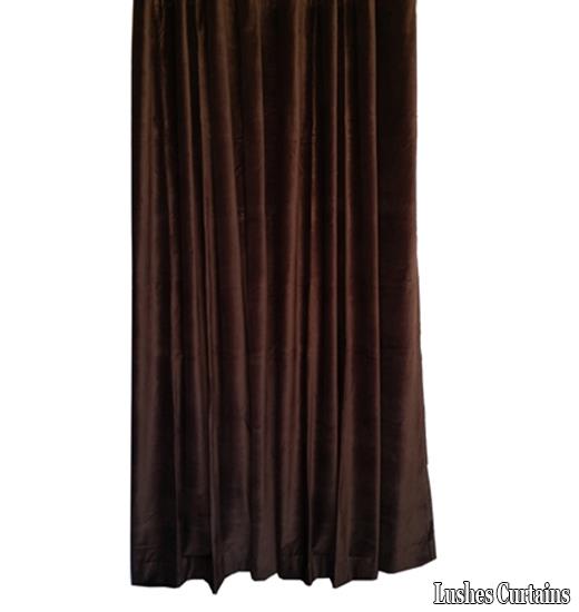 Solid Brown 96/"H Velvet Curtain Long Panel Theater Stage Studio Backdrop Drapery