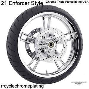 Chrome 21 Enforcer Front Wheel Shink Tire Rotor Reinforcer 08-23