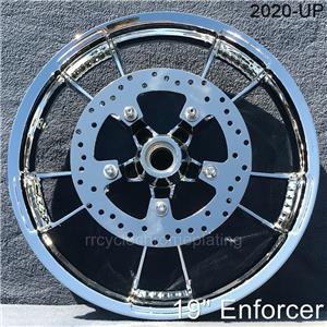 ハーレー　19インチリム　クローム Mid-Usa 19 x 2.5 Chrome Complete Front Wheel Fits Harley-Davidson