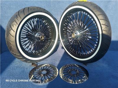 ハーレー DNA mammoth 52 diamond wheel タイヤ新品 DNA Mammoth 52 Black Spoke Wheels 2 Rotor Tire Harley Touring 09