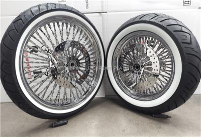 DNA Mammoth 52 Cali Twisted Spoke Wheels ,Tire Harley Touring 09