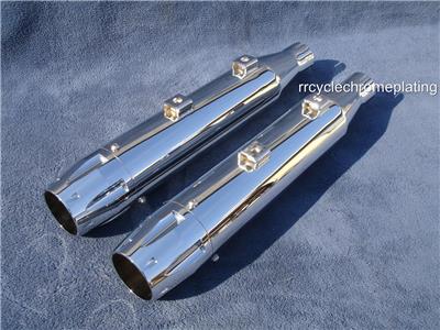 chrome dna mufflers slip on harley