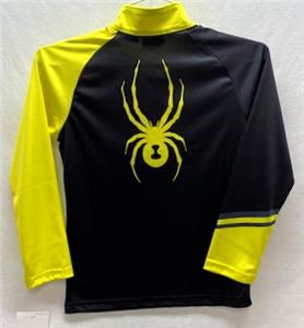 トップス spider Spyder Boy's Web Zip Top Black Citrus Sz Small NEW | eBay