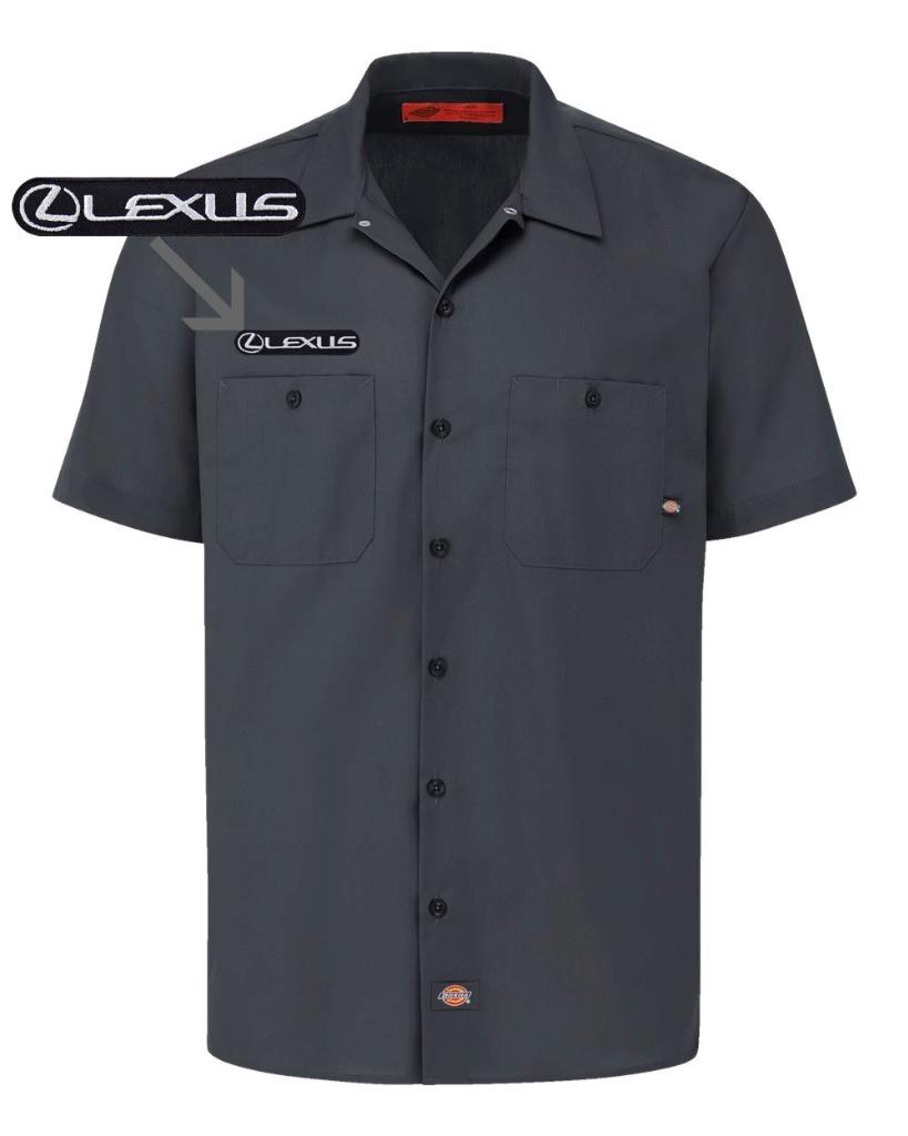 LEXUS Retro Patch DICKIES Short Sleeve Work Shirt Classic LX RX NX