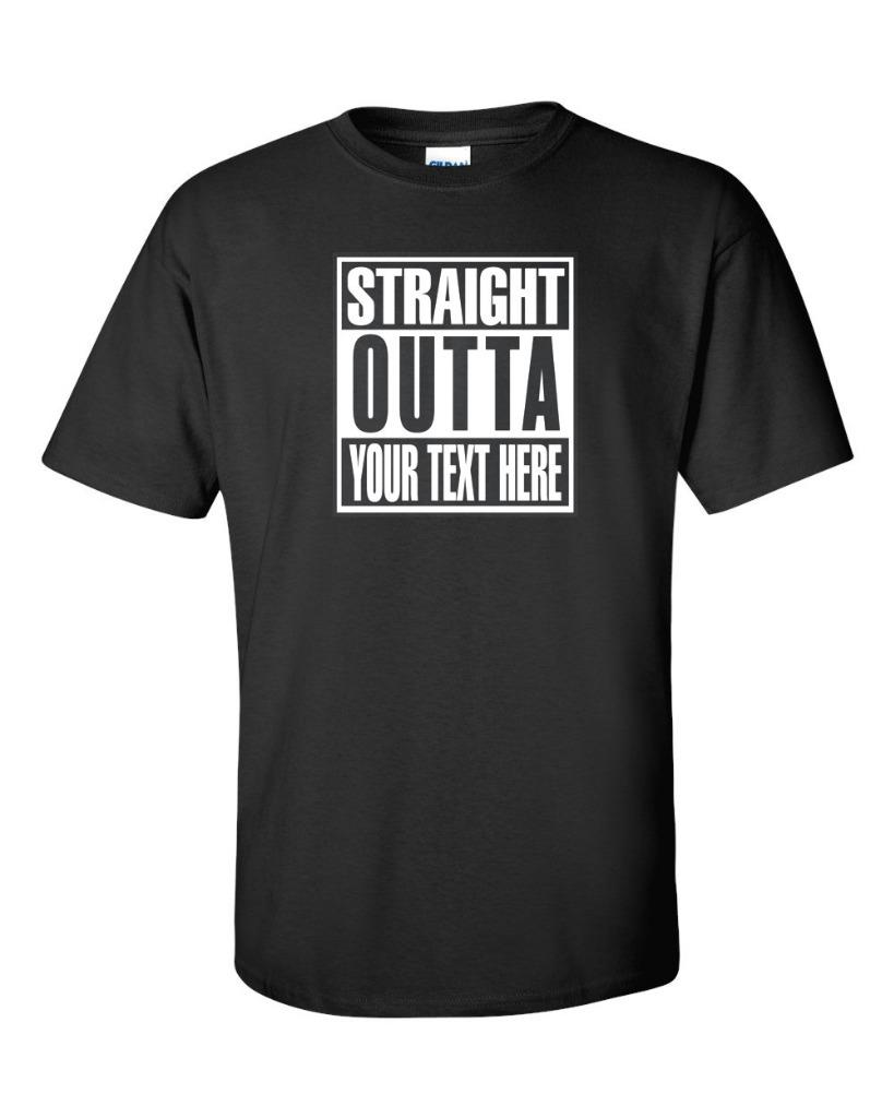 CUSTOM Straight Outta Graphic T-Shirt Compton Personalized NWA Classic ...