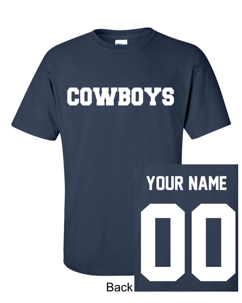 Navy T-Shirt Jersey PERSONALIZED Dallas 