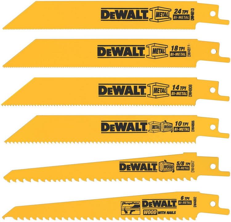 10 pcs6/" 6T 10T 8/" Reciprocating Saw Blades Set for DeWalt /& Makita Cut Wood