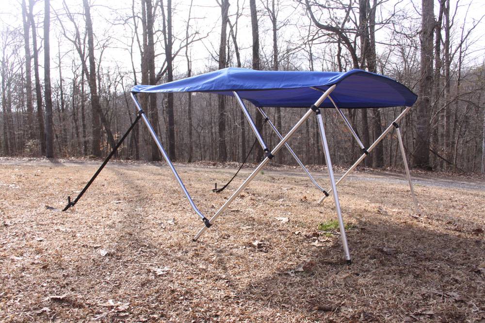 NEW ROYAL BLUE VORTEX 3 BOW BIMINI TOP 6' long / 67-72' wide, 46' TALL