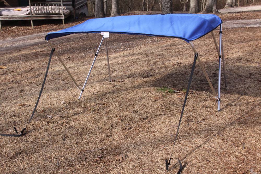 NEW ROYAL BLUE VORTEX 3 BOW BIMINI TOP 6' long / 67-72' wide, 46' TALL
