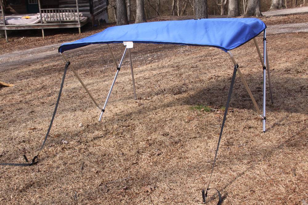 NEW ROYAL BLUE VORTEX 3 BOW BIMINI TOP 6' long / 67-72' wide, 46' TALL