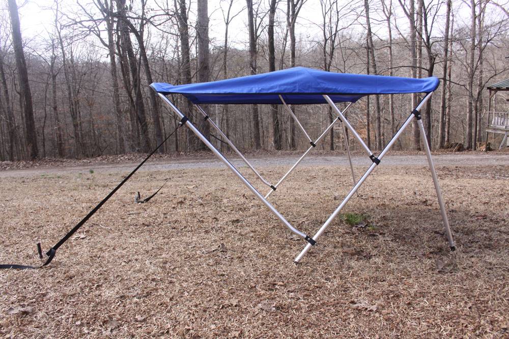 NEW ROYAL BLUE VORTEX 3 BOW BIMINI TOP 6' long / 67-72' wide, 46' TALL