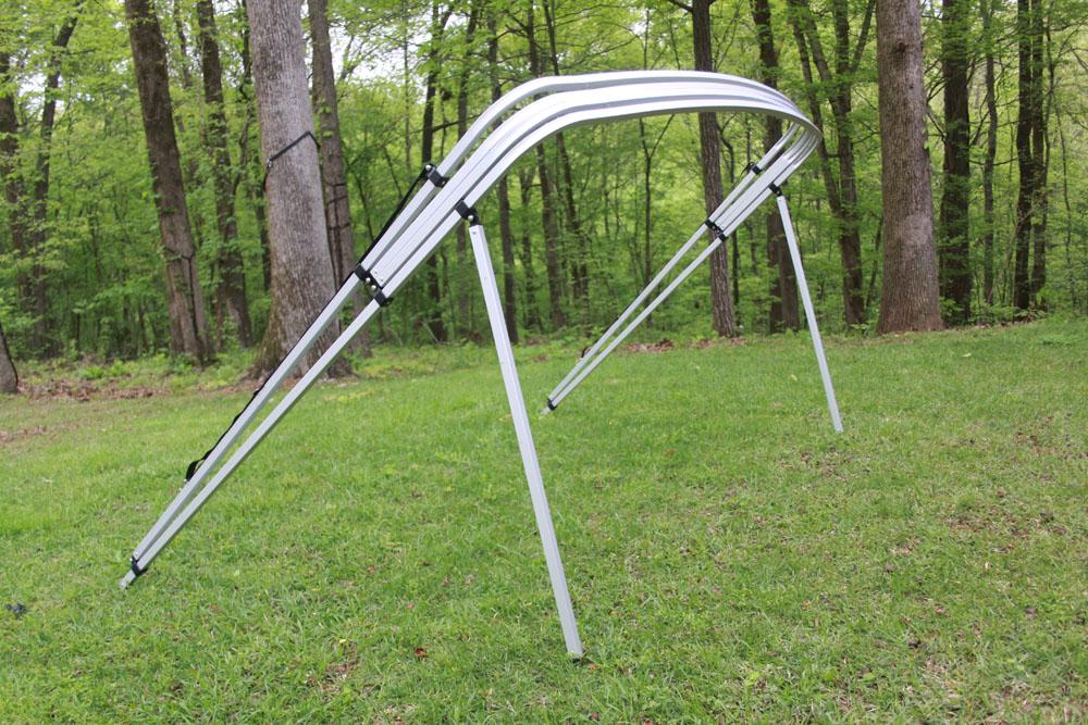 NEW VORTEX SQUARE TUBE FRAME 4 BOW PONTOON/DECK BOAT BIMINI TOP 8 ...