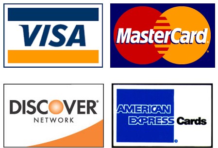 credit card payments accepted by phone or email.